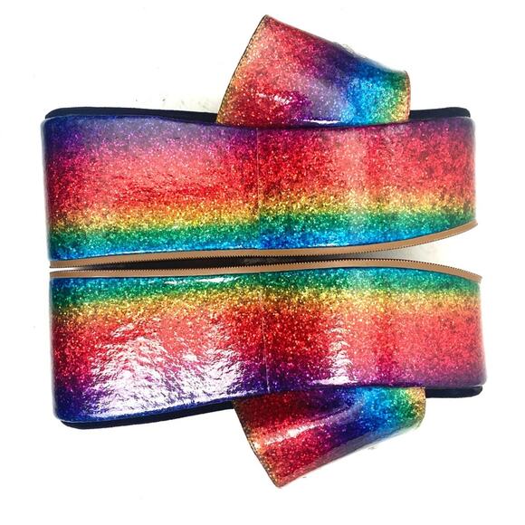 Shane Justin Rainbow Platform Glitter Sandals Size 39/ US 8.5 - Picture 7 of 9